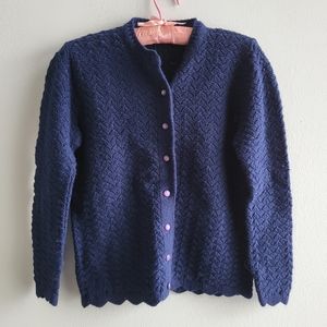 Vintage Wintuk navy blue knit sweater